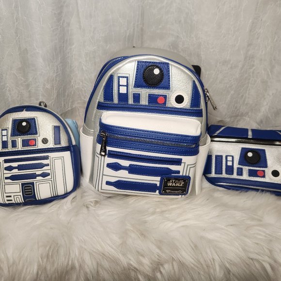 Loungefly Handbags - *NEW* Loungefly R2D2 Bag, Wristlet & Fanny Bundle HEART LOGO HTF RARE